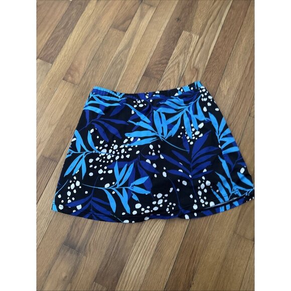 Coolibar Pants - Coolibar Skort Women's Black Blue White Print UPF50+ Size S